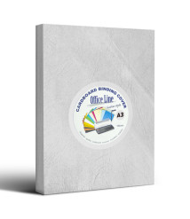 Coperta din carton OfficeLine A3, "sub piele", alba, 100 foi